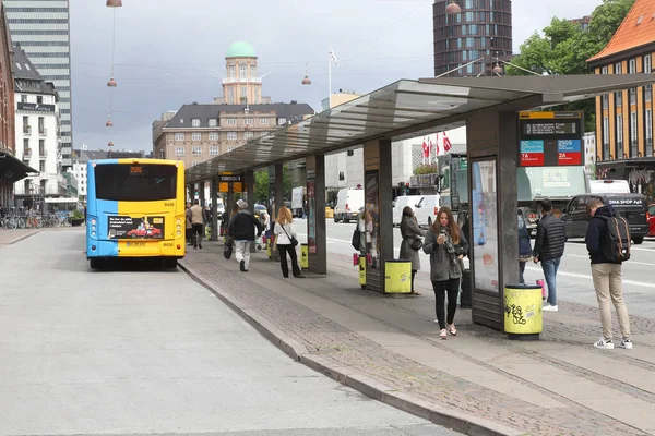 Kopenhagen Dänemark Juni 2022 Die Bushaltestelle Kopenhagener Hauptbahnhof — Stockfoto