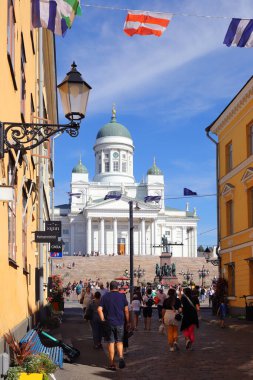 Helsinki, Finland - August 20, 2022: View the Helsinki cathedral.