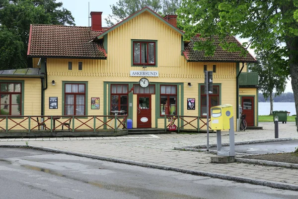 Askersund Sweden July 2022 Former Railroad Station Building Used Cafe — Fotografia de Stock