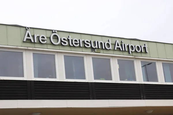 Froson Sweden September 2022 Sign Ostersund Airport Terminal Building — стокове фото