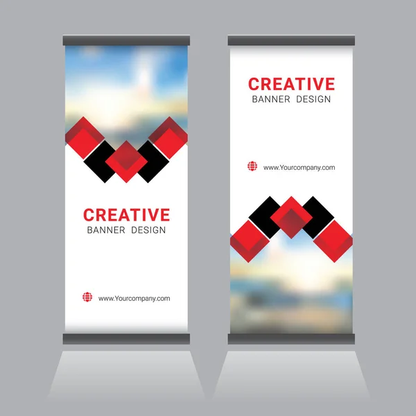 Roll Standdee Banner Diseño — Vector de stock