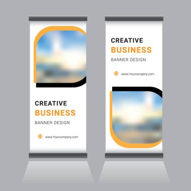 Modern stand-up bayrak tasarım şablonu