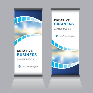 Modern stand-up bayrak tasarım şablonu