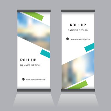 Modern stand-up bayrak tasarım şablonu