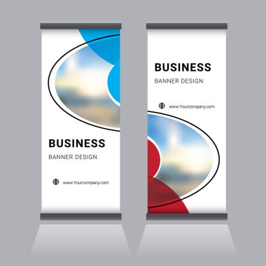 Modern stand-up bayrak tasarım şablonu