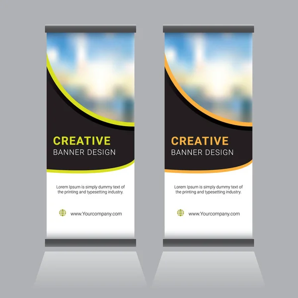 Modello Moderno Design Banner Roll Standee — Vettoriale Stock