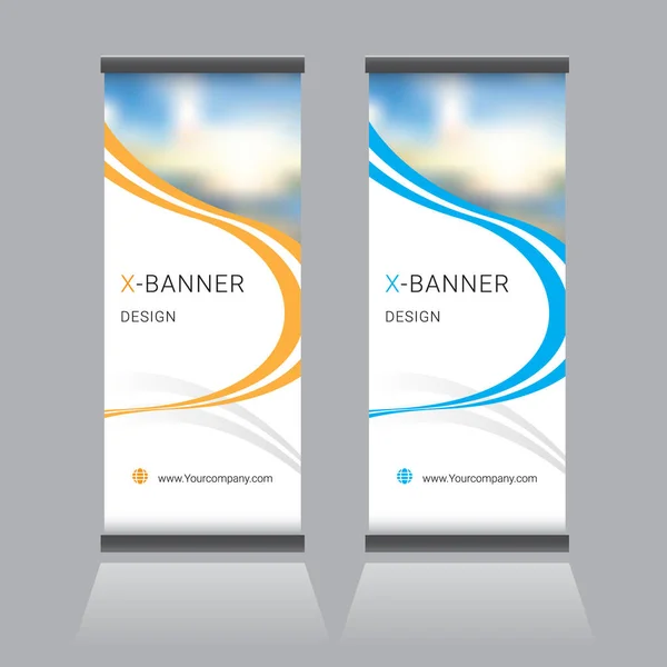 Modern Rulla Upp Standee Banner Design Mall — Stock vektor