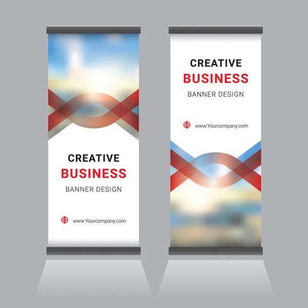 Moderne Roll Banner Design Vorlage — Stockvektor