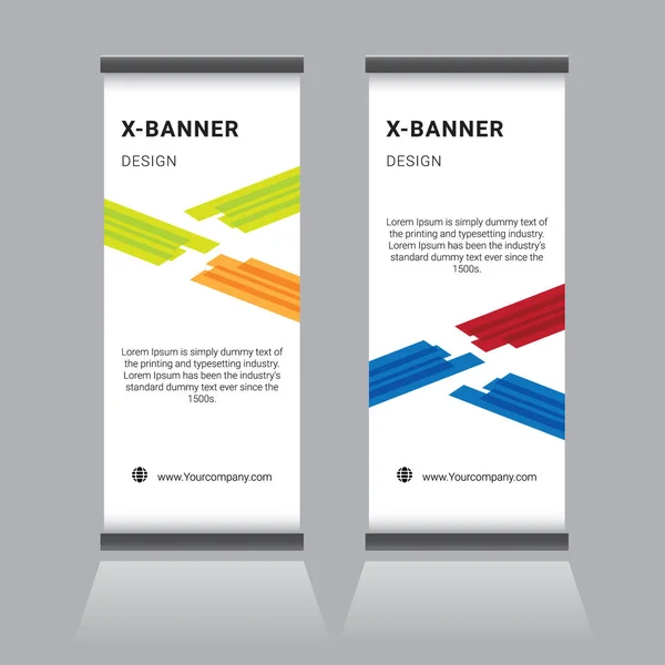 Modello Moderno Design Banner Roll Standee — Vettoriale Stock