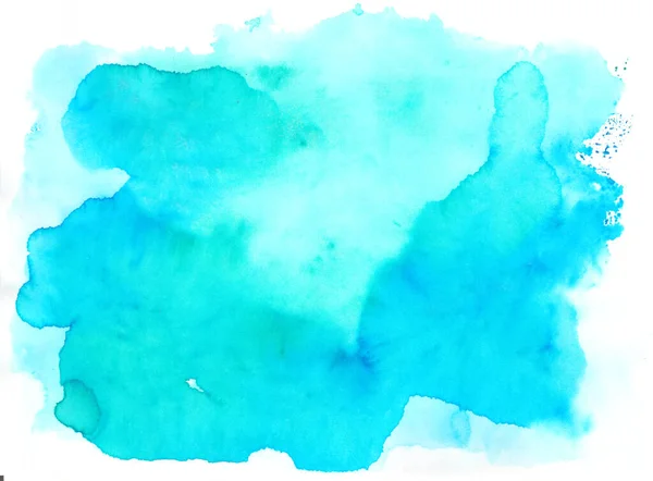 Синий Абстрактный Акварельный Фон Белом Фоне — стоковое фото