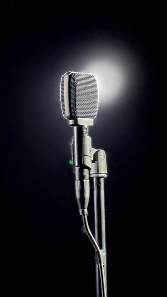 Mikrofon Auf Der Bühne Nahaufnahme — Stockfoto