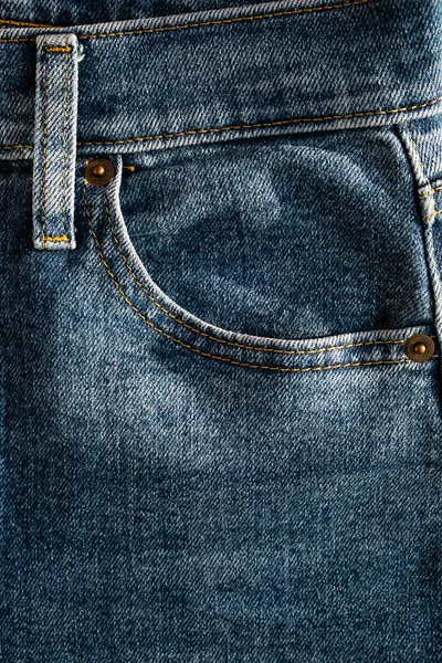 Jeans Nahaufnahme Blaue Jeansnahttasche — Stockfoto