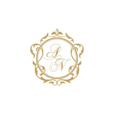 Bir Düğün davetiyesi zarif süsleme dairesi vektör grafik şablonu ile