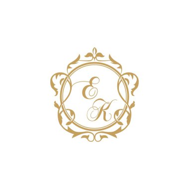 EK Düğün davetiyesi zarif süs çemberi element vektör şablonu ile