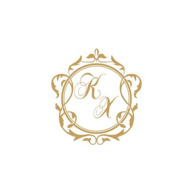 KX Düğün başlangıç daveti zarif süs çemberi element vektör grafik şablonu