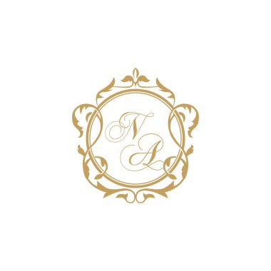 NA Düğün davetiyesi zarif süs çemberi element vektör grafik şablonu ile