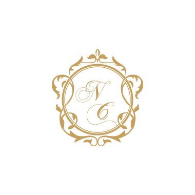 NC Düğün başlangıç daveti zarif süs çemberi element vektör grafik şablonu