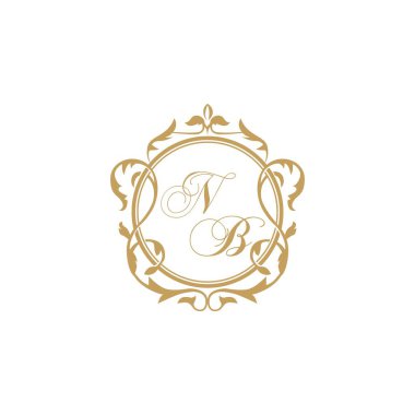 NB Düğün başlangıç daveti zarif süs çemberi element vektör grafik şablonu