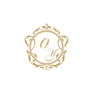 OY Düğün başlangıç daveti zarif süs çemberi element vektör grafik şablonu