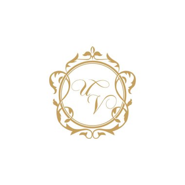 UV Düğün davetiyesi zarif süs çemberi element vektör grafik şablonu ile