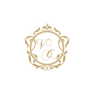 VC Düğün davetiyesi zarif süs çemberi element vektör grafik şablonu ile