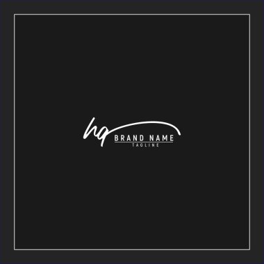 Lüks ilk genel merkez logosu imzalı el yazısı imzası siyah arkaplanda izole edildi