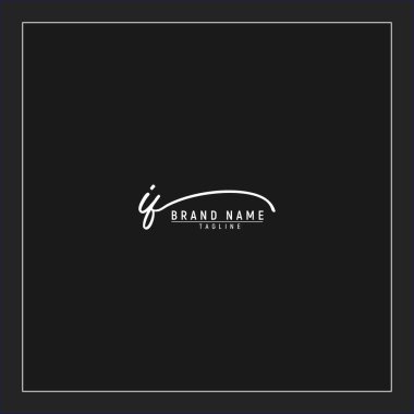 Eğer logonun baş harfleri siyah arkaplanda izole edilmiş el yazısı imzalarsa