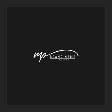 Lüks milletvekili logosu imzalı el yazısı imzası siyah arkaplanda izole edildi