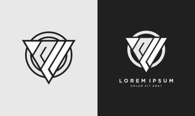 Letter DL triangle logo icon modern stylish monogram design. best for all company with corporate identity.
