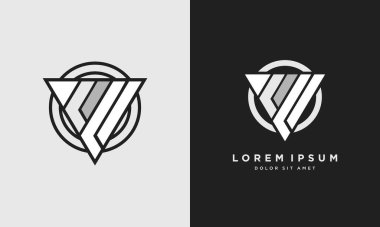 Letter LL triangle logo icon modern stylish monogram design. best for all company with corporate identity.