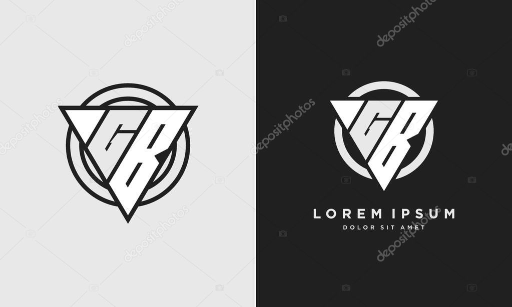 Letter GB triangle logo icon modern stylish monogram design. best for all company with corporate identity.
