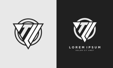Letter TL triangle logo icon modern stylish monogram design. best for all company with corporate identity.