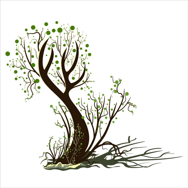 白い背景にベクトル画像を分離 木の枝 ロックだ 木の概念 Eps — ストックベクタ