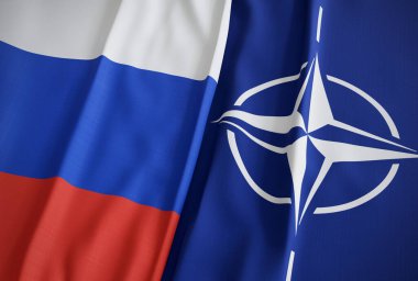 Flag of Russia and NATO