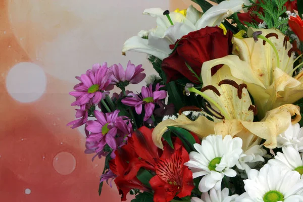 Close Some Flowers Bouquet — Fotografia de Stock