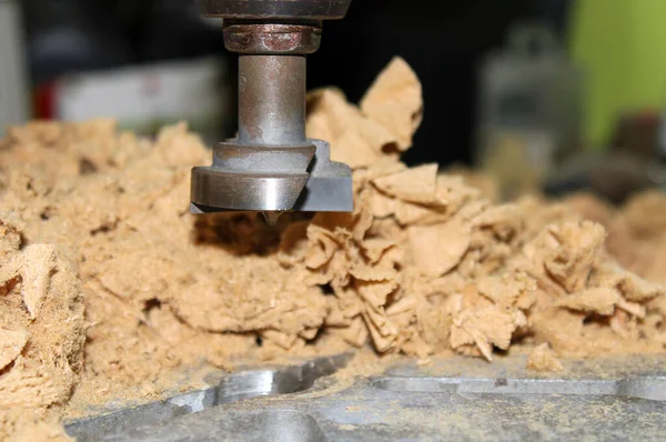 Close Wooden Mill Surrounded Chip — Stock Fotó