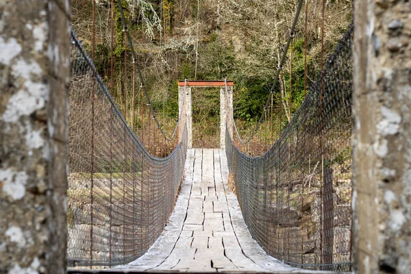 Old Suspension Bridge Middle Mountain — Stock Photo, Image