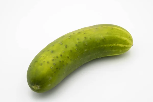 Close Fresh Cucumber Isolated White Background — 图库照片