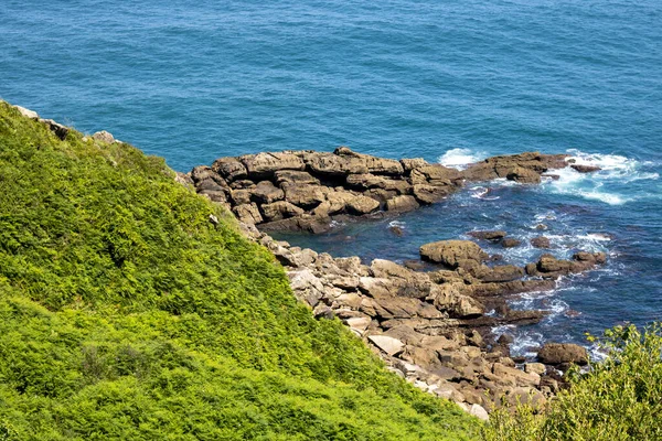 Rock Cliff Covered Vegetation — 스톡 사진