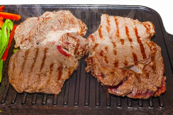 Bife Cozido Grelha Carne Bovino Assada — Fotografia de Stock