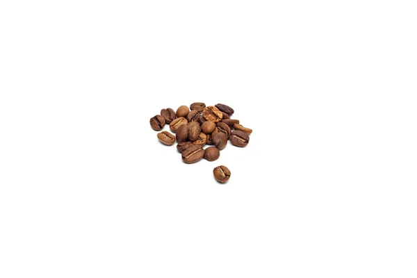Roasted Coffee Beans White Background — Stock Photo, Image