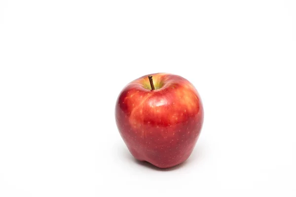 Fresh Ripe Red Apple White Background — Stock Photo, Image