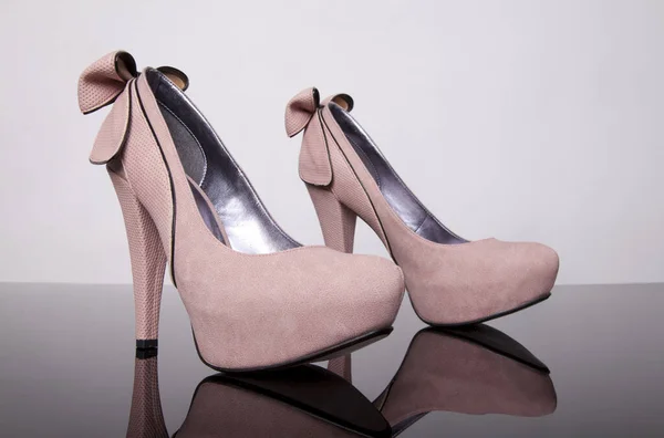 Par Zapatos Mujer Cuero — Foto de Stock