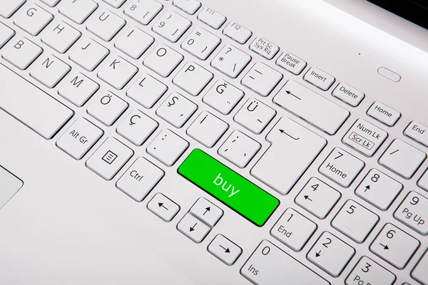 Green Key Top Keyboard — Stock Photo, Image