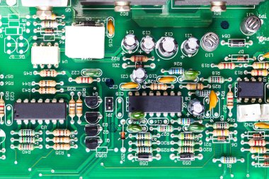 Elektronik kart. Bilgisayar parçaları.