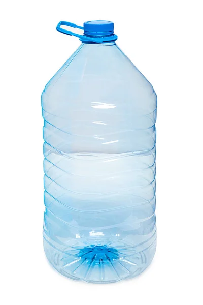Grande Garrafa Água Plástico Fundo Branco Carboy Plástico — Fotografia de Stock