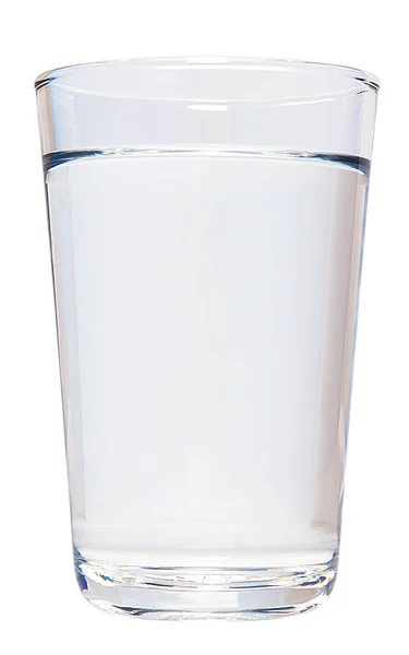 Ποτήρι Νερό Λευκό Φόντο — Φωτογραφία Αρχείου