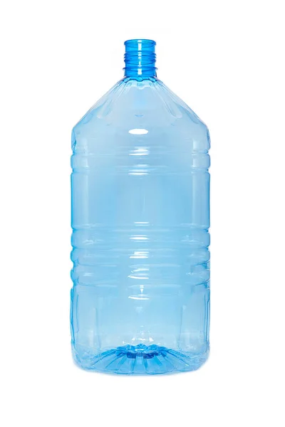 Μεγάλο Πλαστικό Μπουκάλι Νερό Λευκό Φόντο Νταμιτζάνα — Φωτογραφία Αρχείου