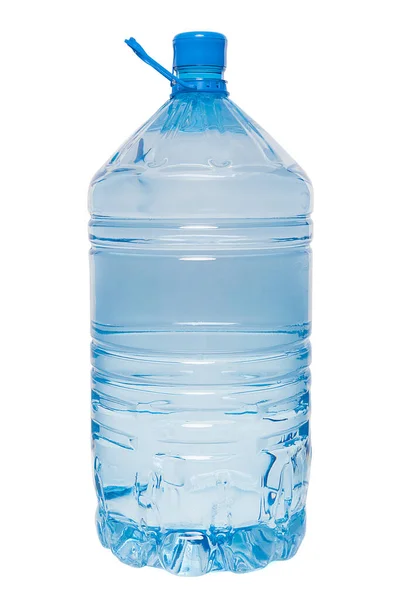 Grande Bottiglia Acqua Plastica Sfondo Bianco Carboy Plastica — Foto Stock