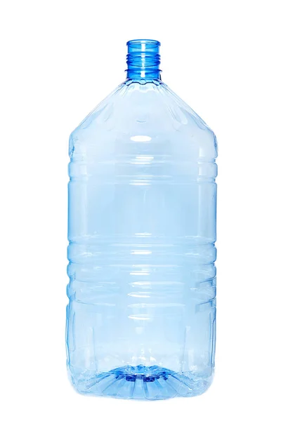 Grande Bottiglia Acqua Plastica Sfondo Bianco Carboy Plastica — Foto Stock